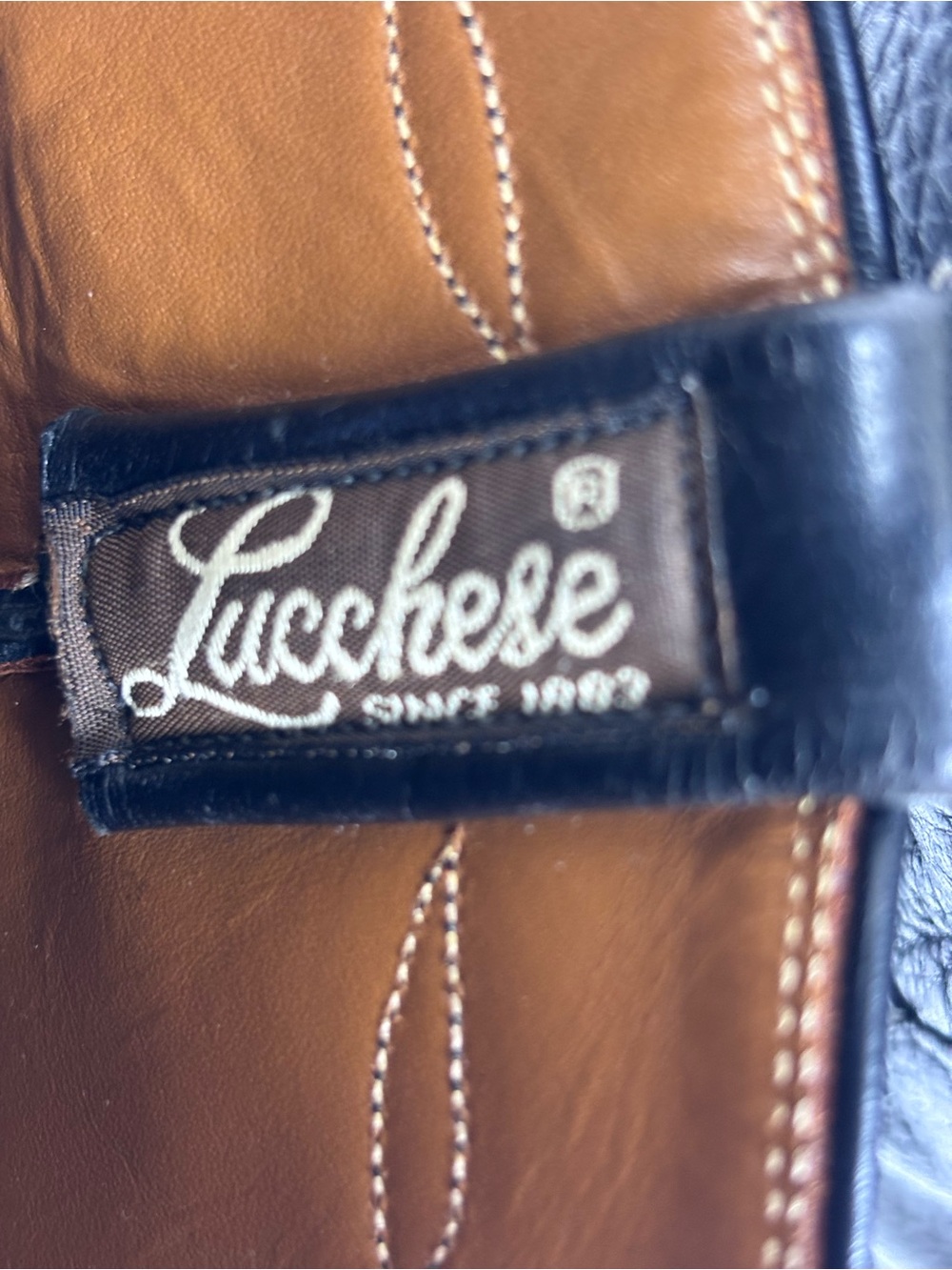 Vintage Lucchese Brown Tag Roper Western Cowboy Boots L818128 Leather Black 8D - Picture 11 of 14